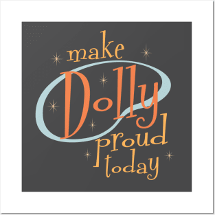 Make Dolly proud today in retro diner font + starbursts and vintage colors Posters and Art